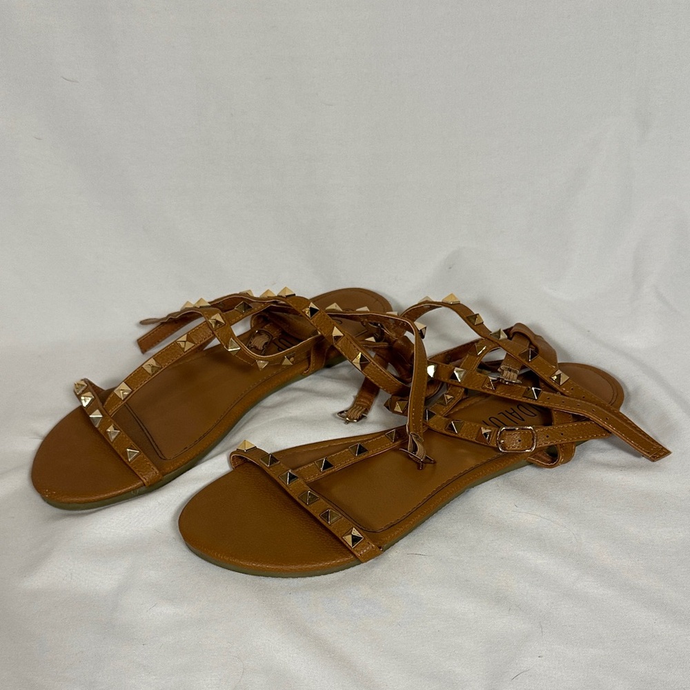 Studded Brown Sandals